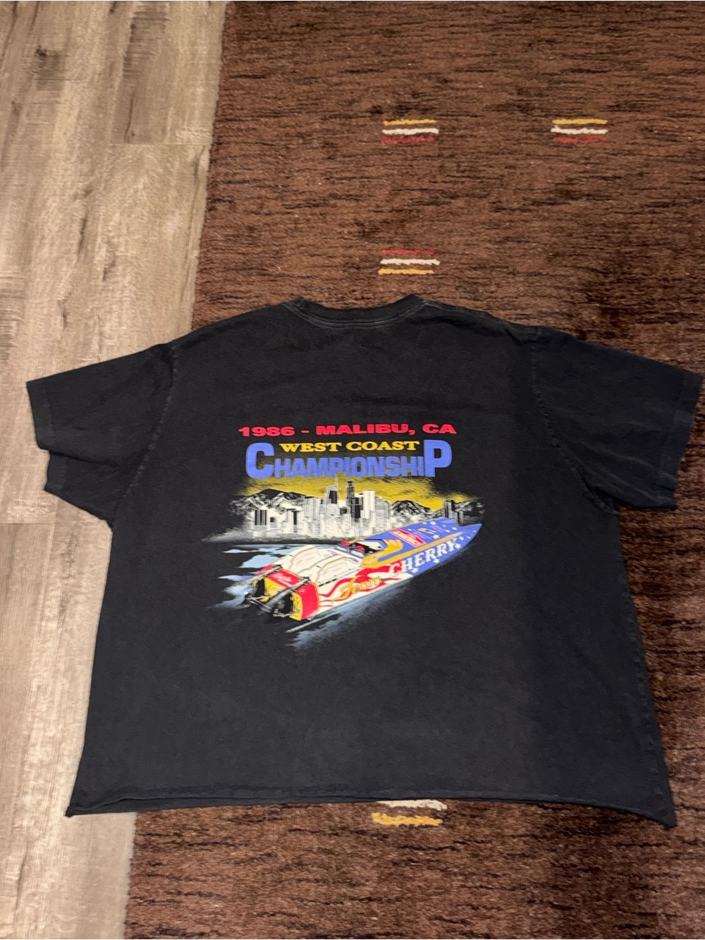 Cherry LA Cropped Black Tee - Size L